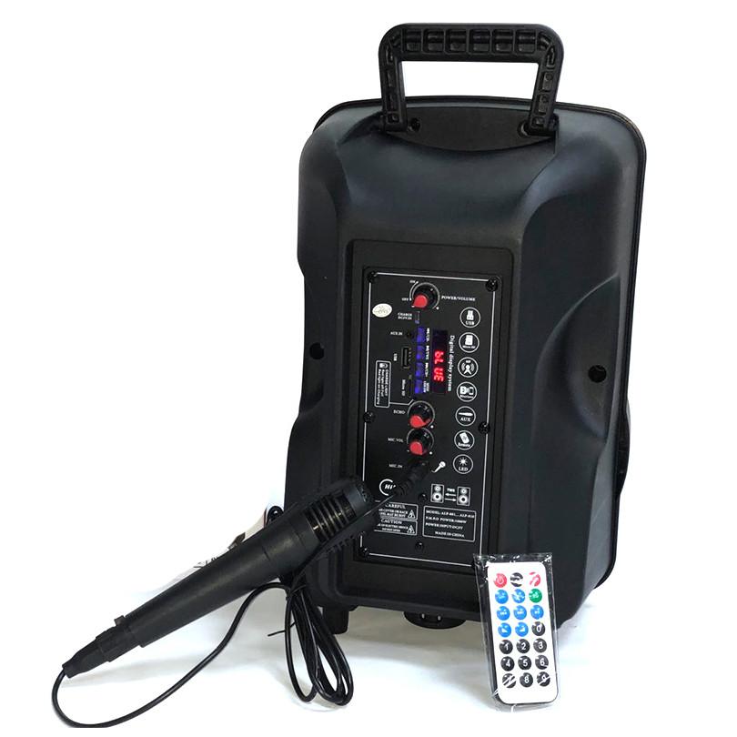 Super oferta boxa activa portabila, bass puternic , 200 W,Microfon Cu Fir, USB, Radio, Bluetooth,Telecomandă + Cadou casca bluetooth + husa tableta